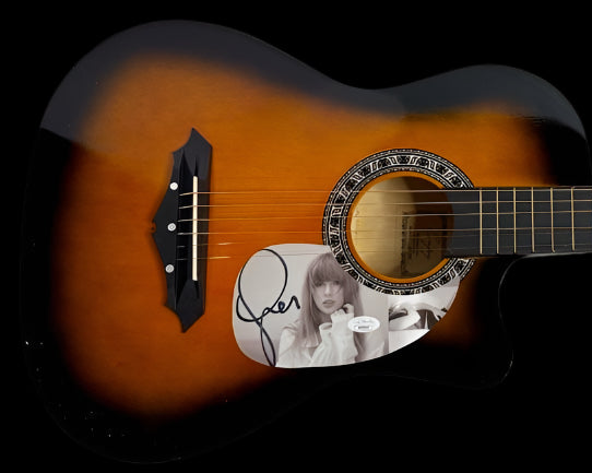 Taylor Swift Signed Black/Blonde Guitar - JSA COA #04